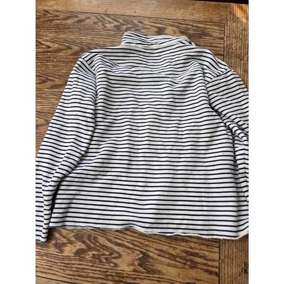 Frank & Eileen Patrick Popover Henley in White & British Royal Navy Triple Fleec - Picture 5 of 7